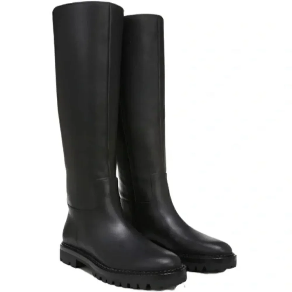 Vince Women’s top grain leather knee high boot in black Sz 6M NIB